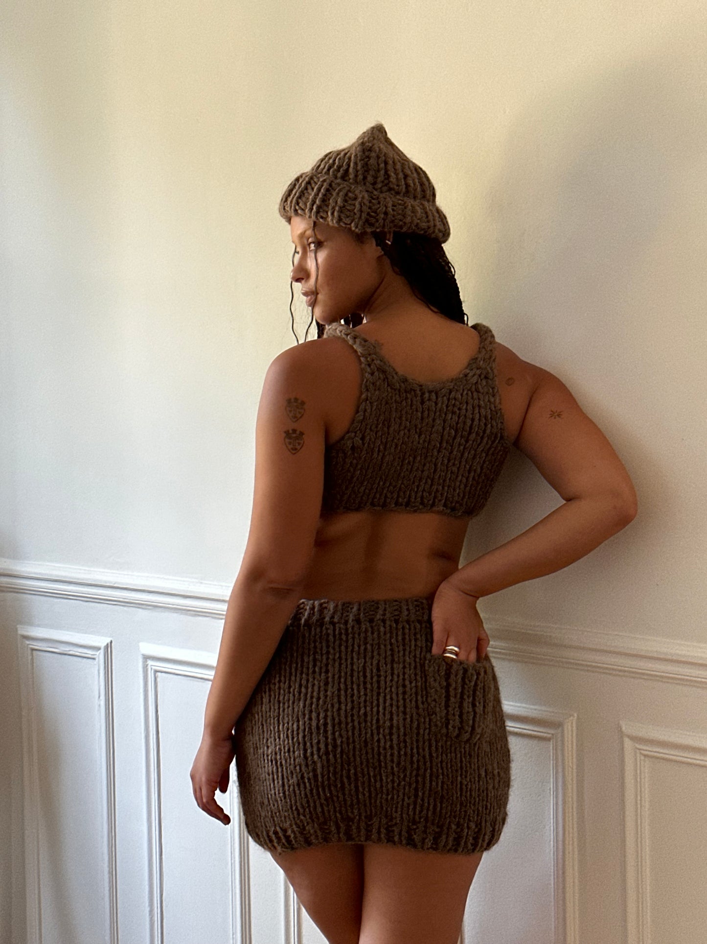 DIONE SKIRT / BROWN