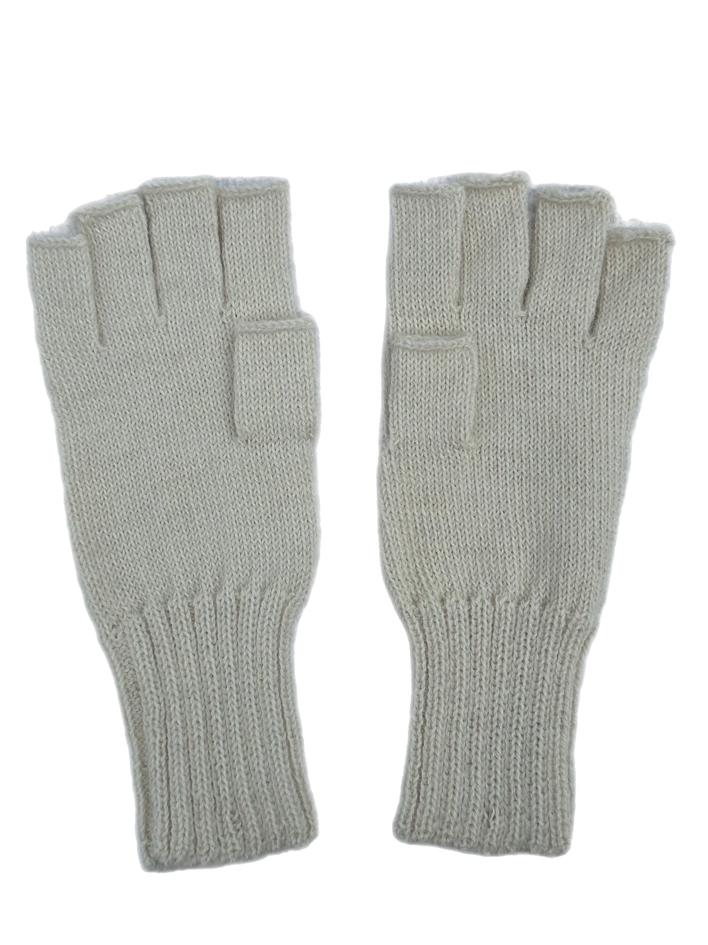 BABY ALPACA FINGLERLESS GLOVES / IVORY
