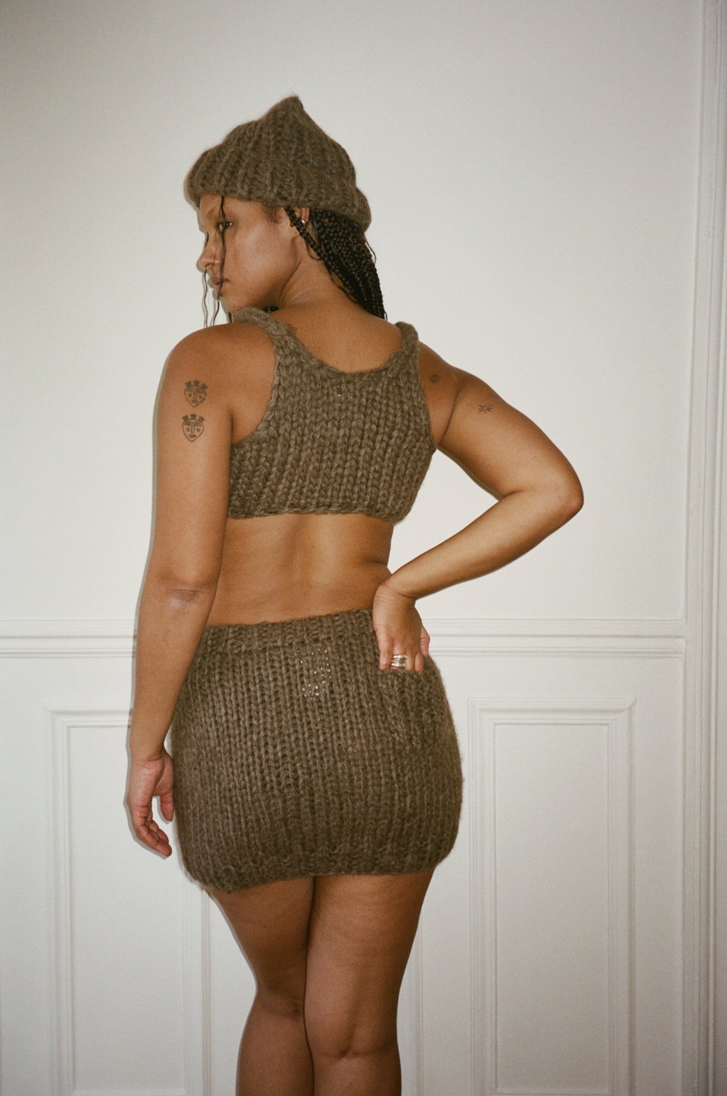 DIONE SKIRT / BROWN