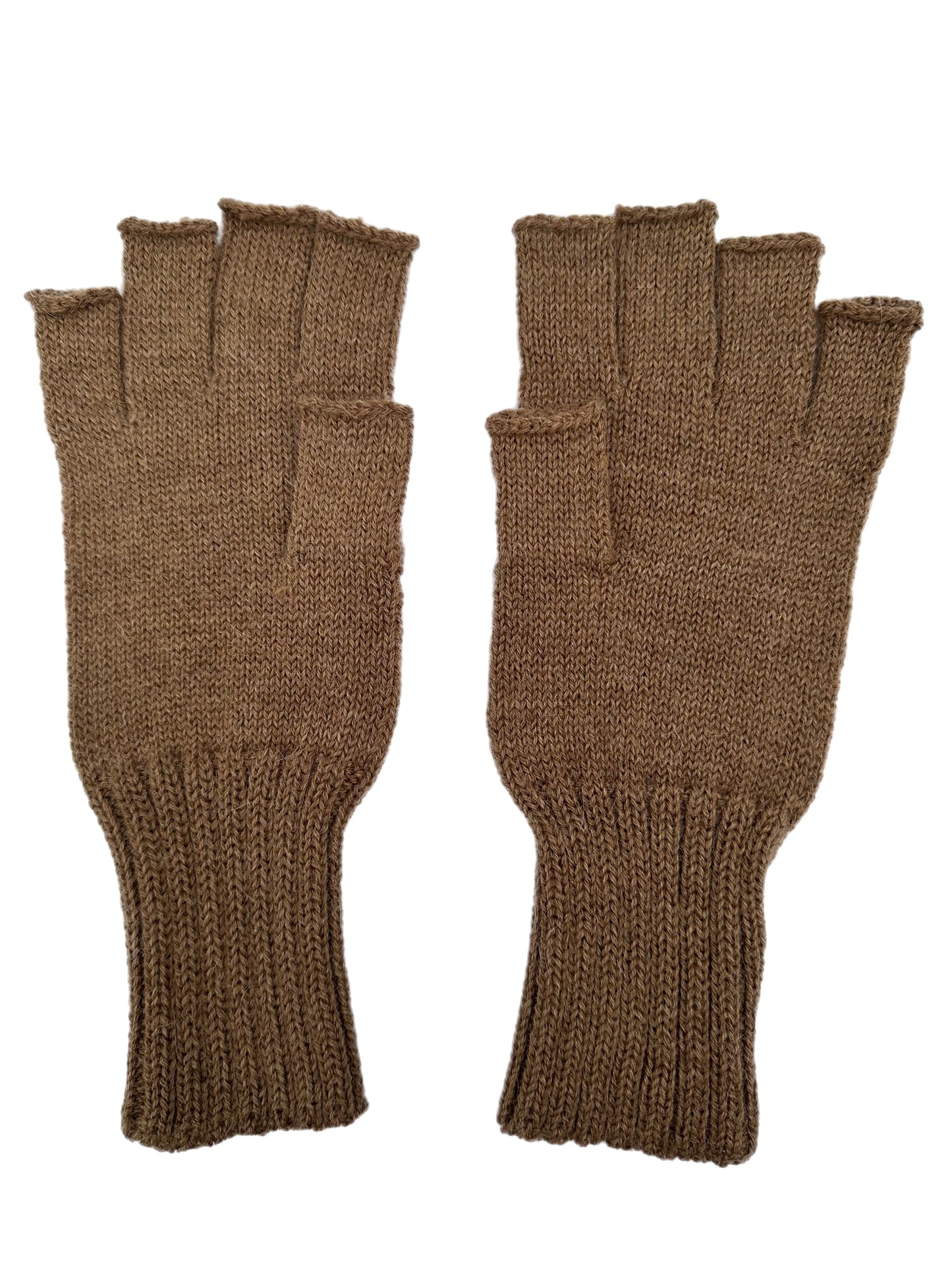BABY ALPACA FINGLERLESS GLOVES / MOCHA