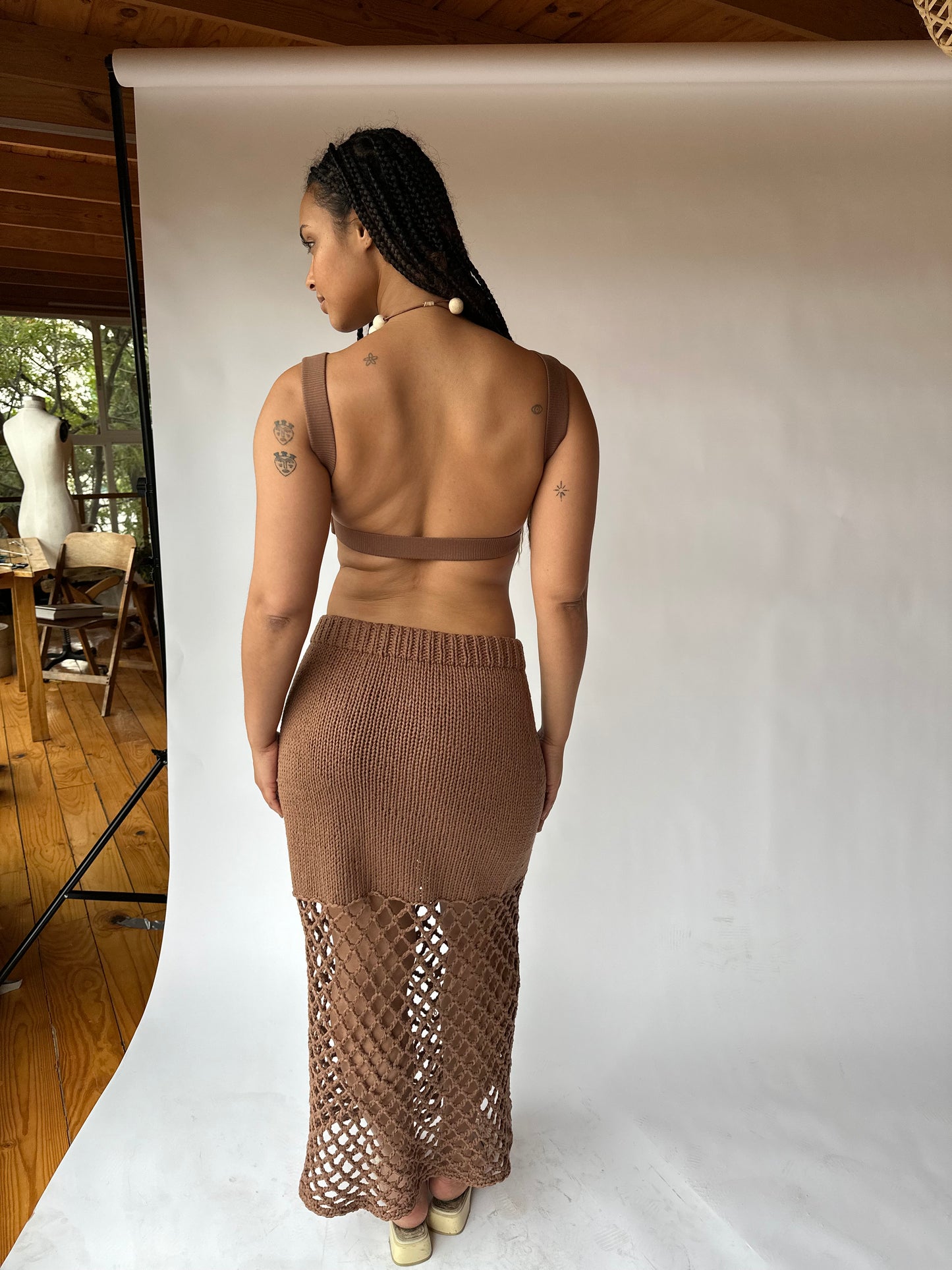 DUDA SKIRT / TAWNY BROWN