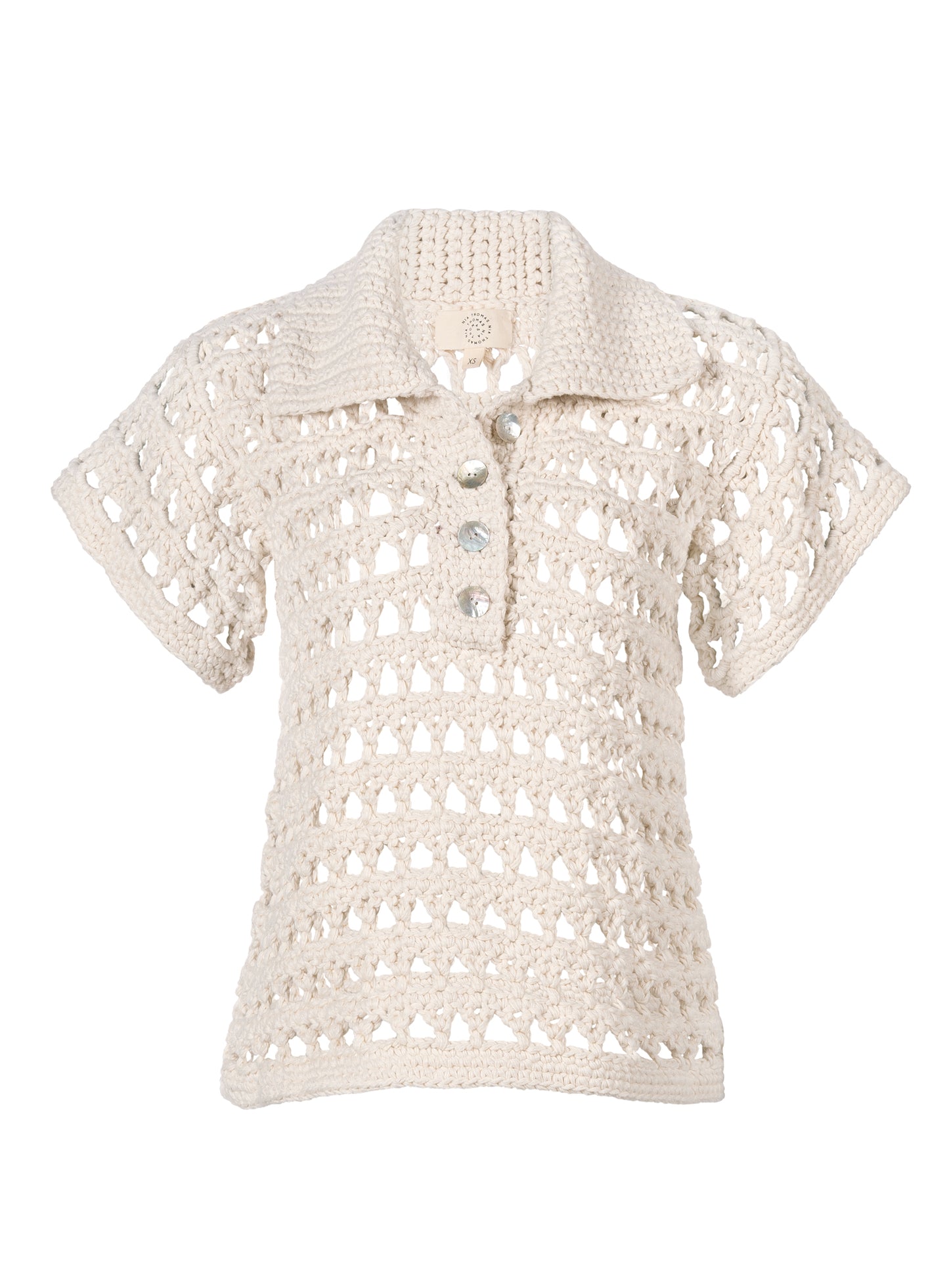 PENELOPE POLO PULLOVER / CREAM