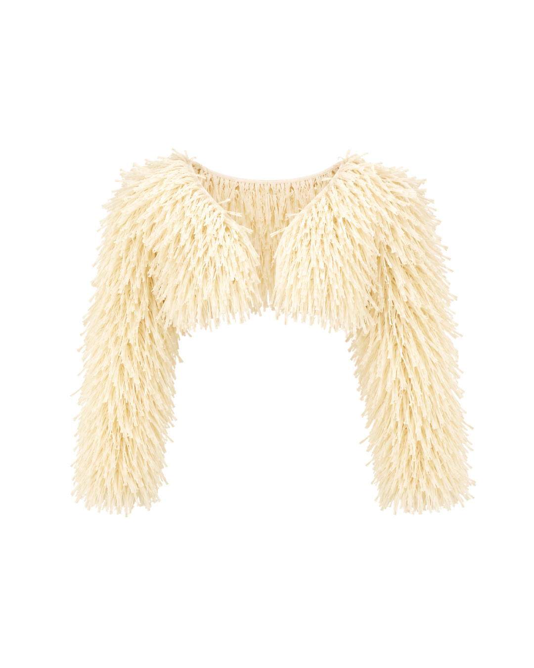 RAFFIA BOLERO JACKET / IVORY