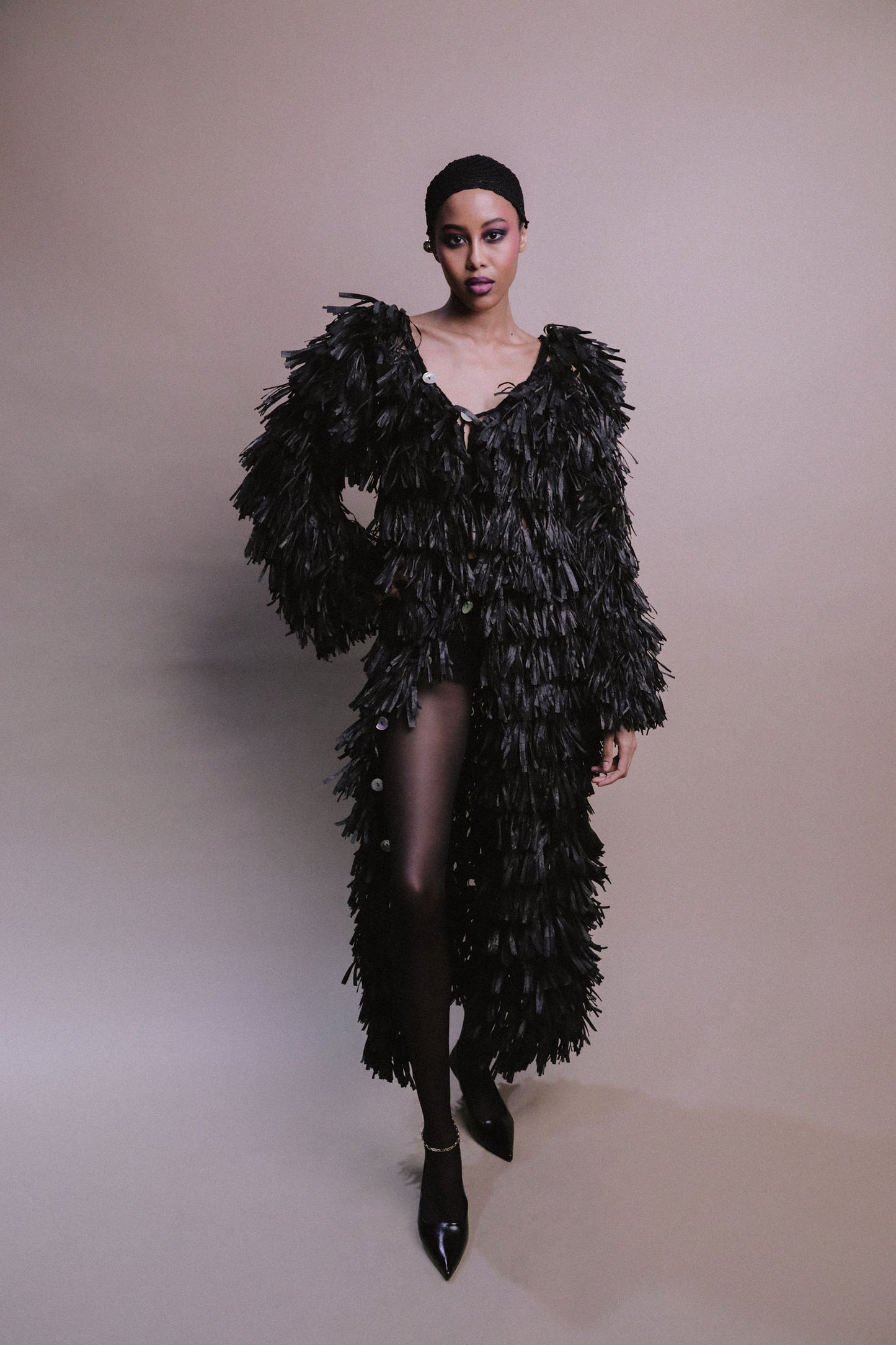 RAVEN RAFFIA COAT