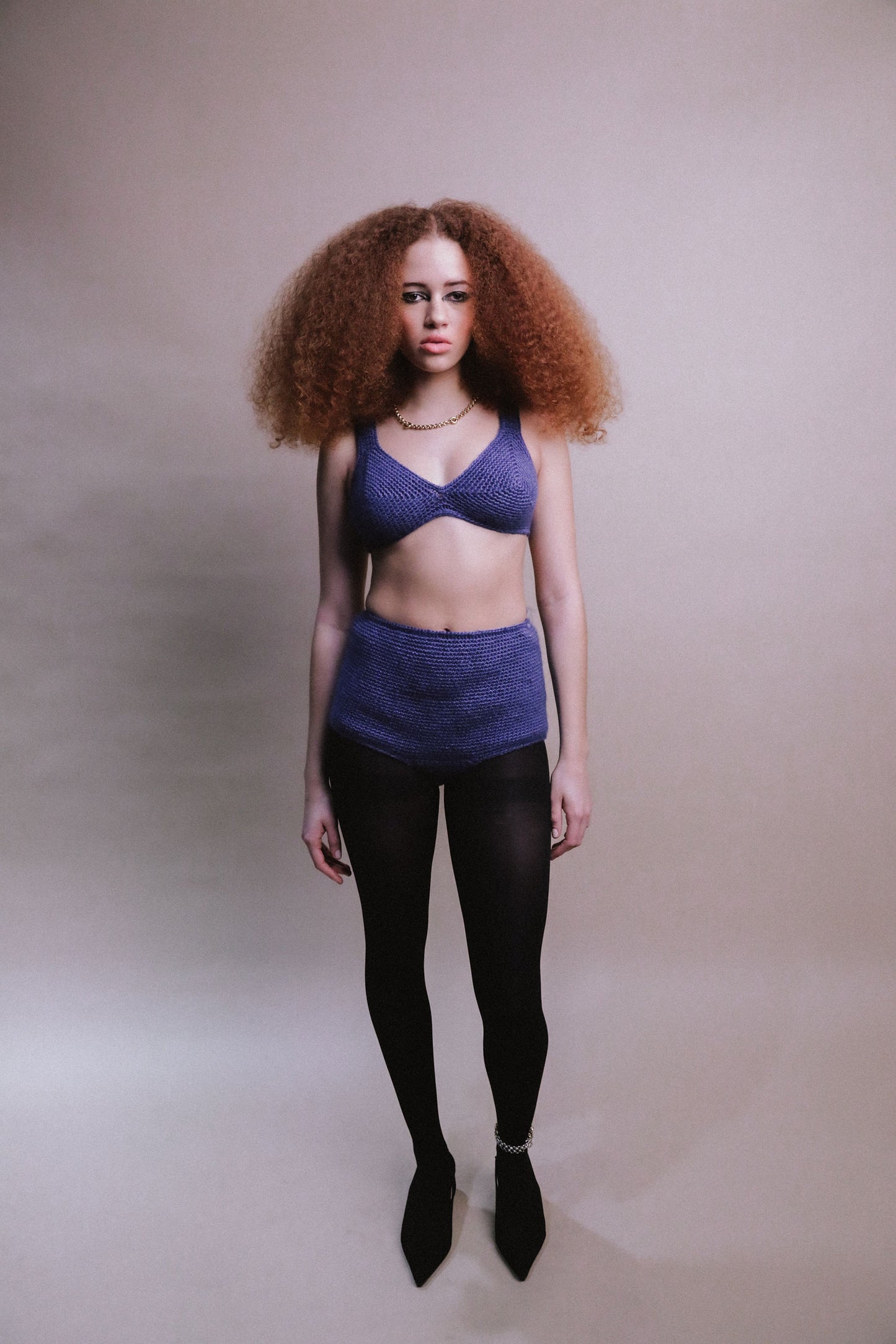 SASHA BRA AND SHORT SET / ROYAL PURPLE