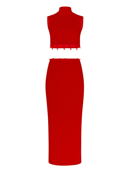 DIANA DETACHABLE DRESS / RED