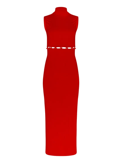 DIANA DETACHABLE DRESS / RED