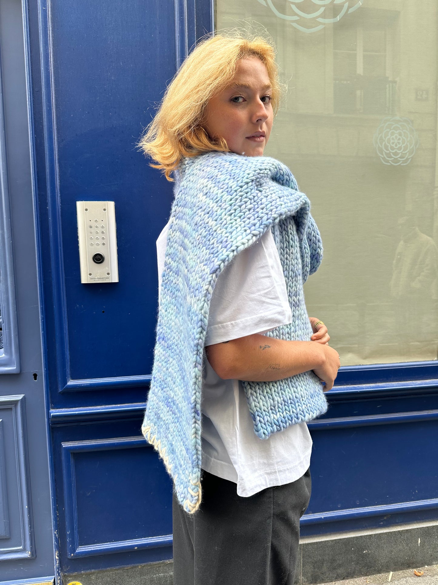 LENNY SCARF / SKY BLUE