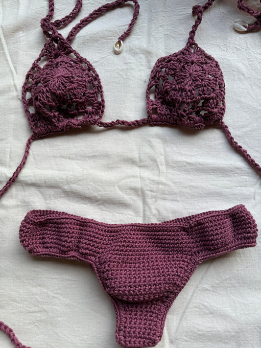 sample PLUM CROCHET BIKINI SET