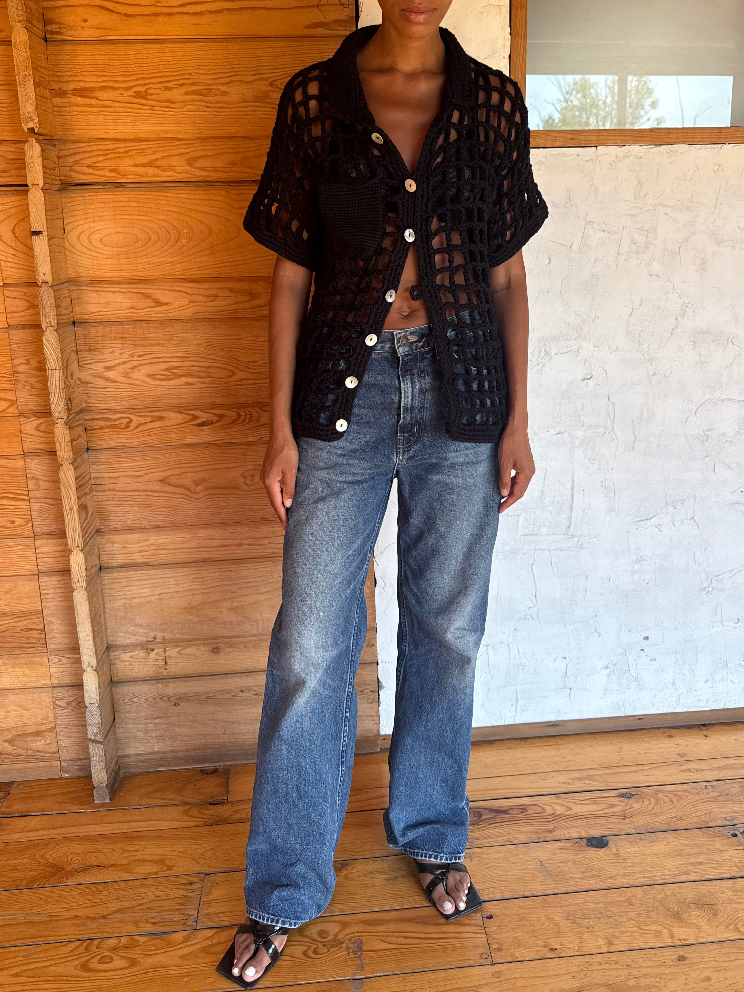 SESSA SHIRT / BLACK – Nia Thomas