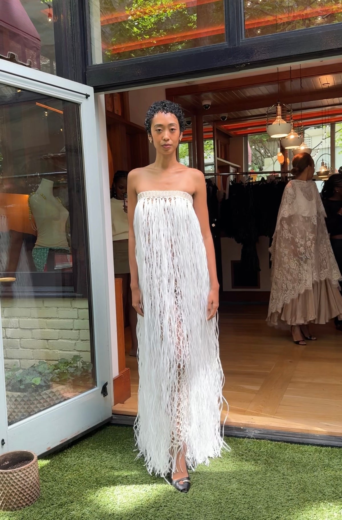 RAFFIA GOWN / IVORY