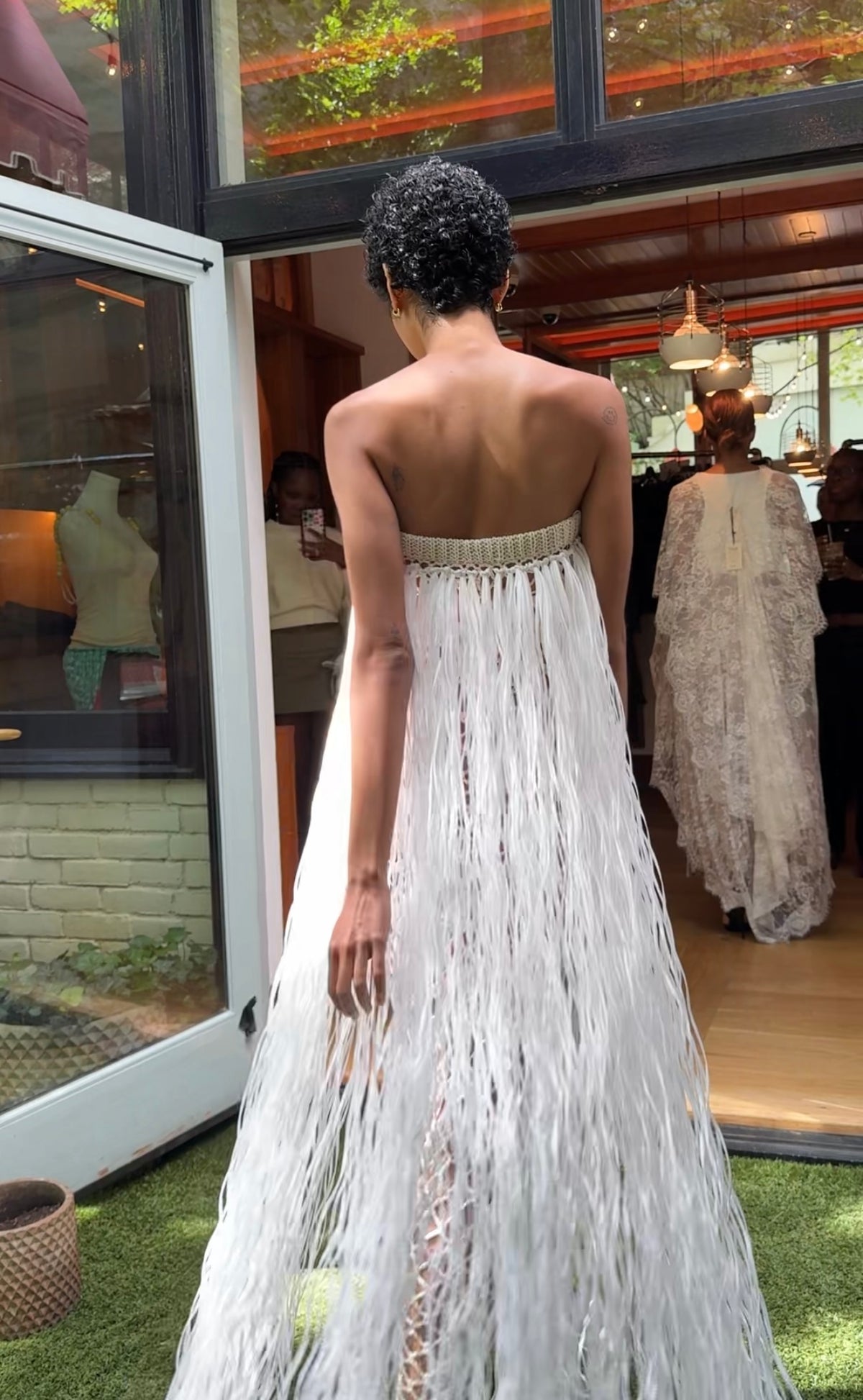 RAFFIA GOWN / IVORY
