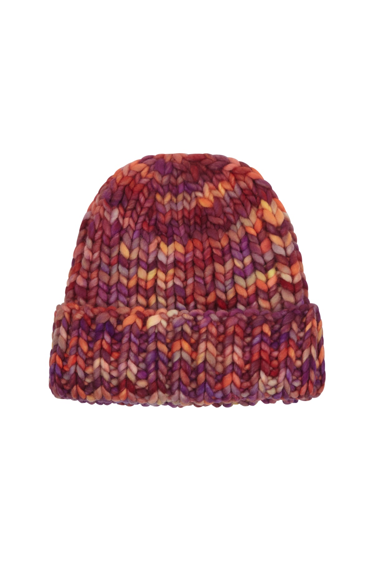 HAND KNITTED MERINO WOOL BEANIE / AUTUMN