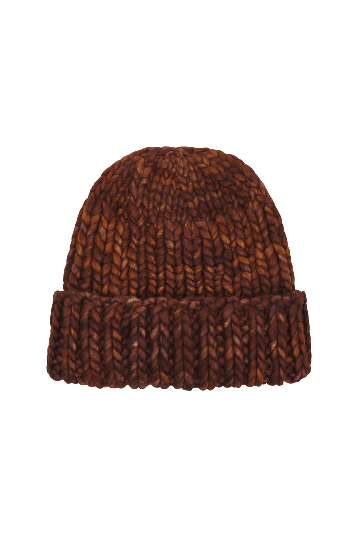 HAND KNITTED MERINO WOOL BEANIE / CACAO