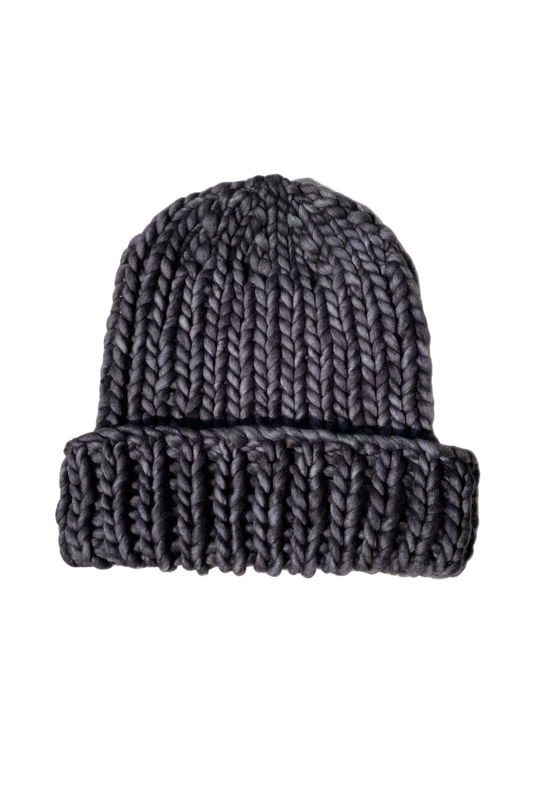 HAND KNITTED MERINO WOOL BEANIE / LAVENDER HAZE
