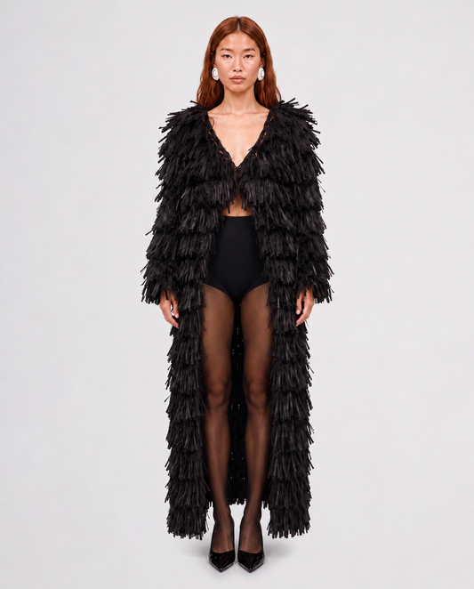 RAVEN RAFFIA COAT