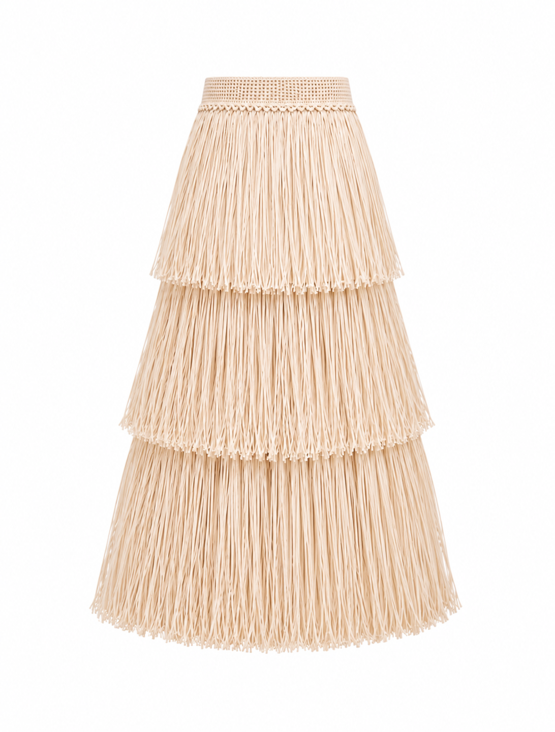RIYA RAFFIA SKIRT / IVORY