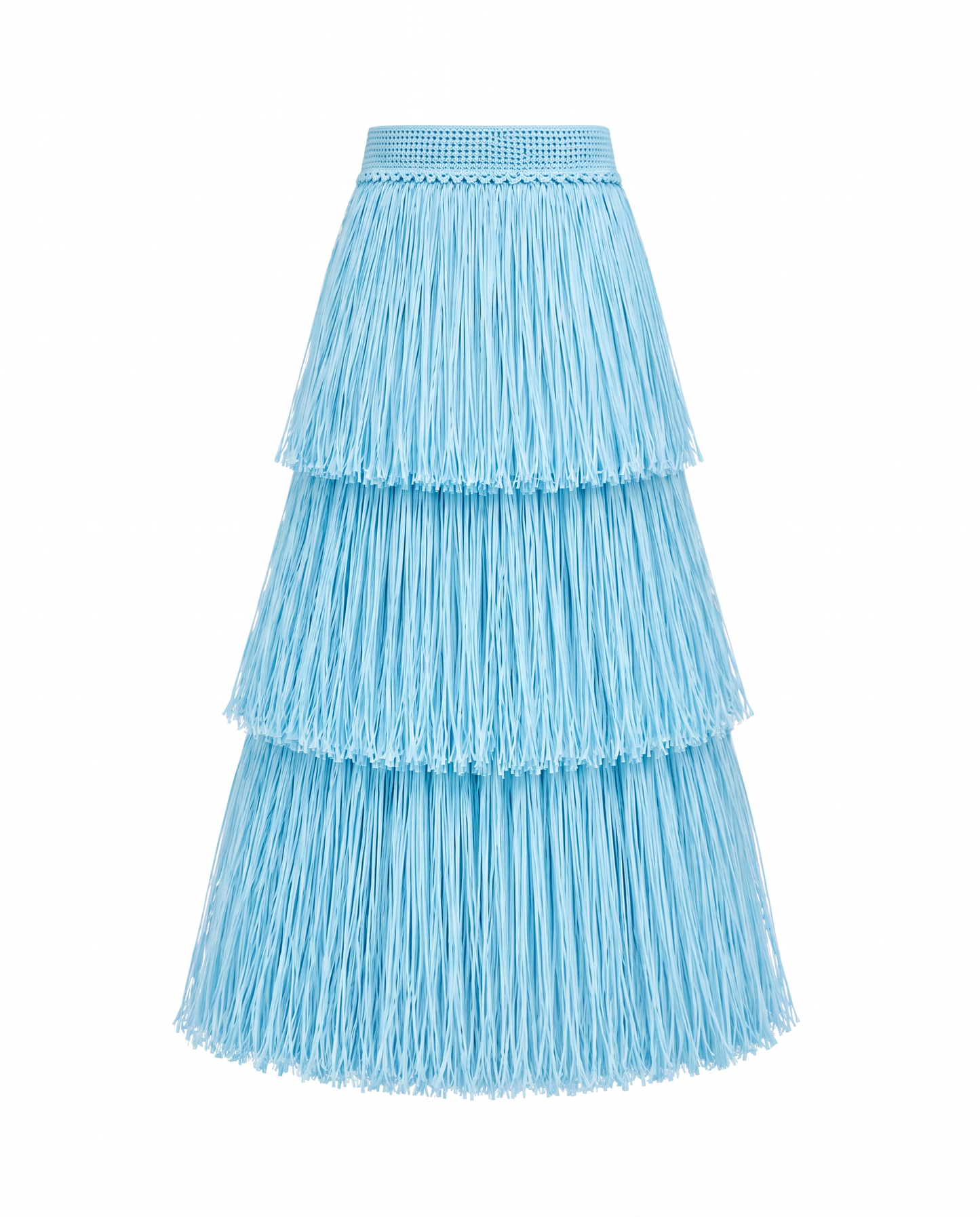 RIYA RAFFIA SKIRT / CARIBBEAN BLUE
