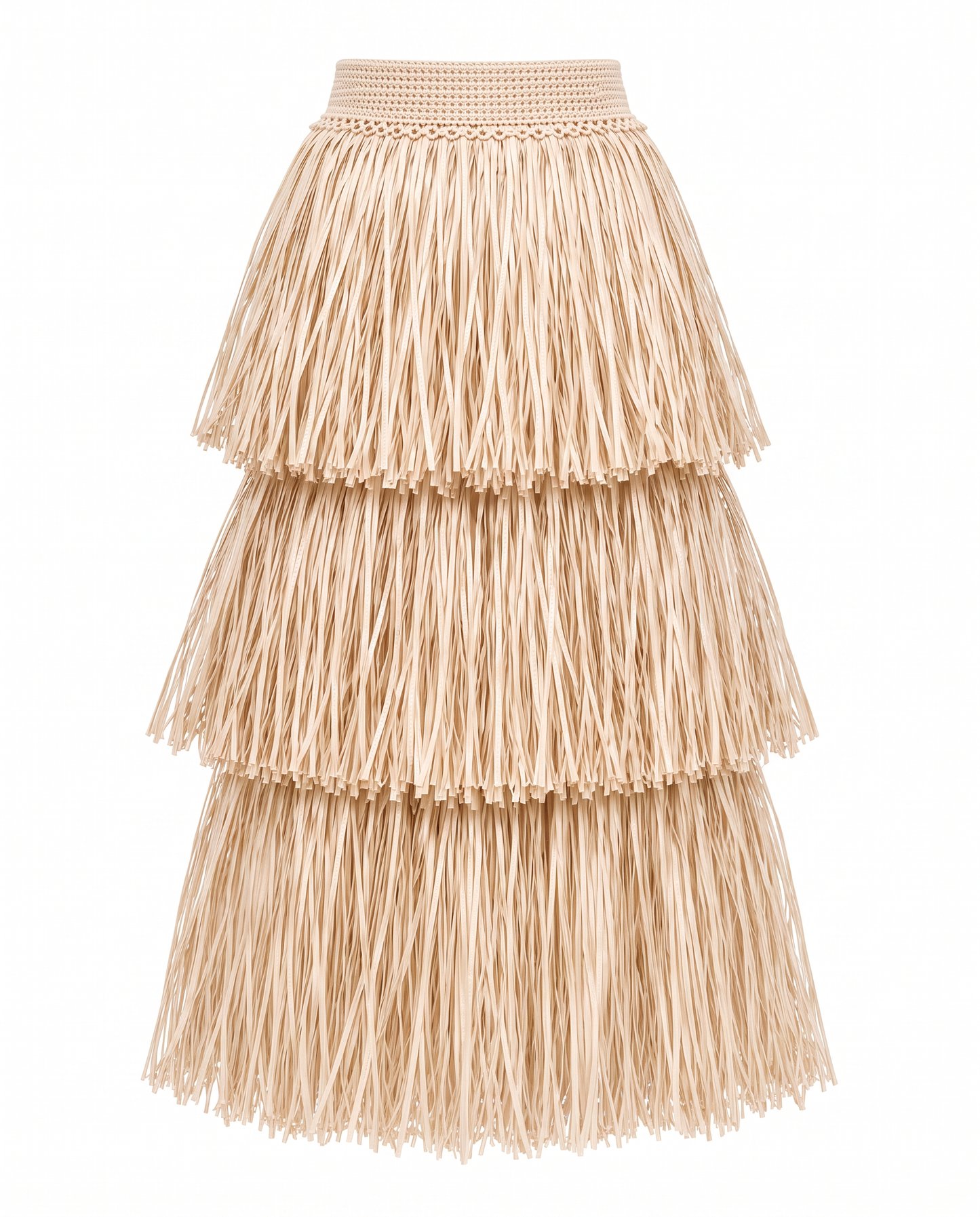 RIYA RAFFIA SKIRT / IVORY