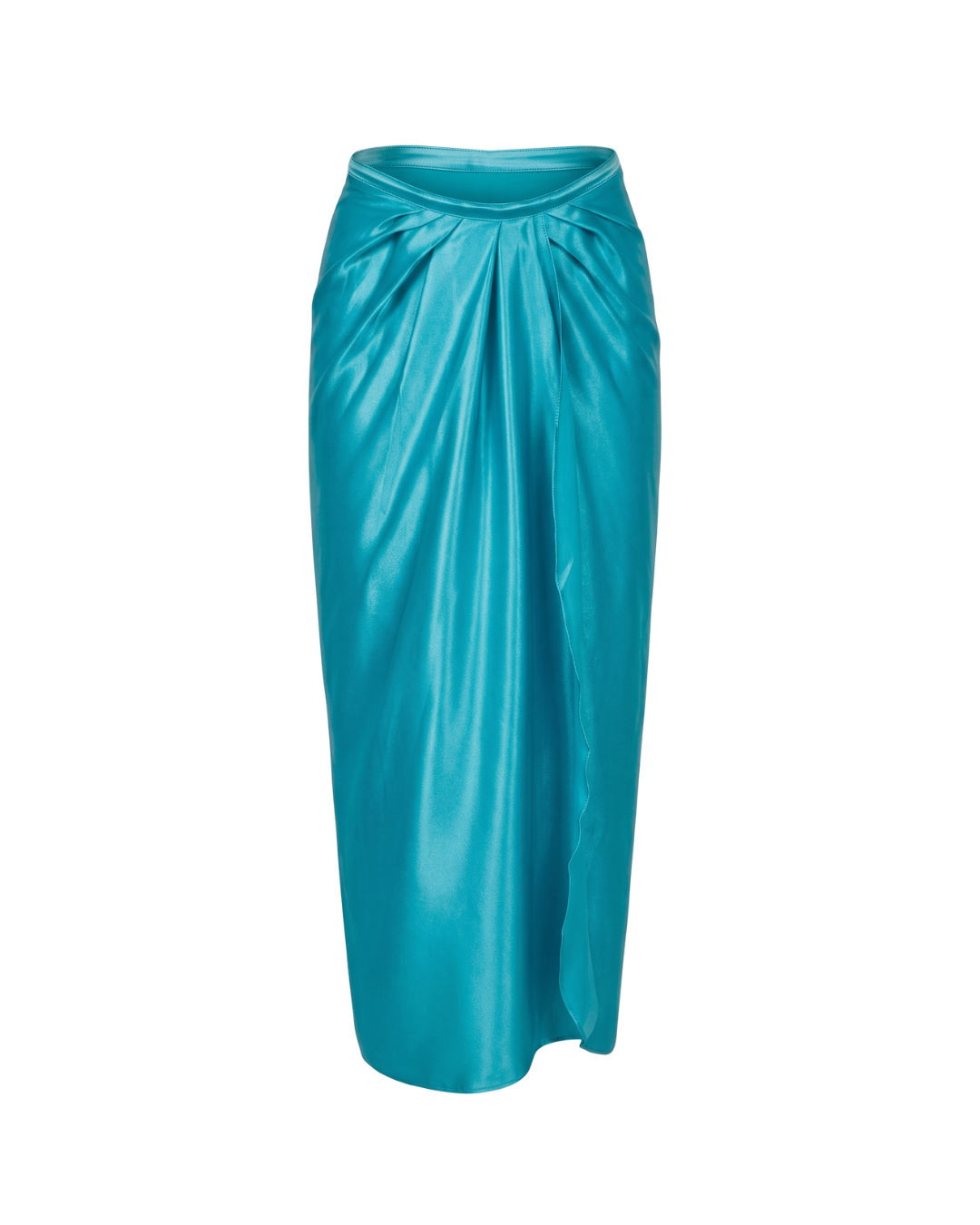 SOLANA SILK SKIRT / CARIBBEAN BLUE