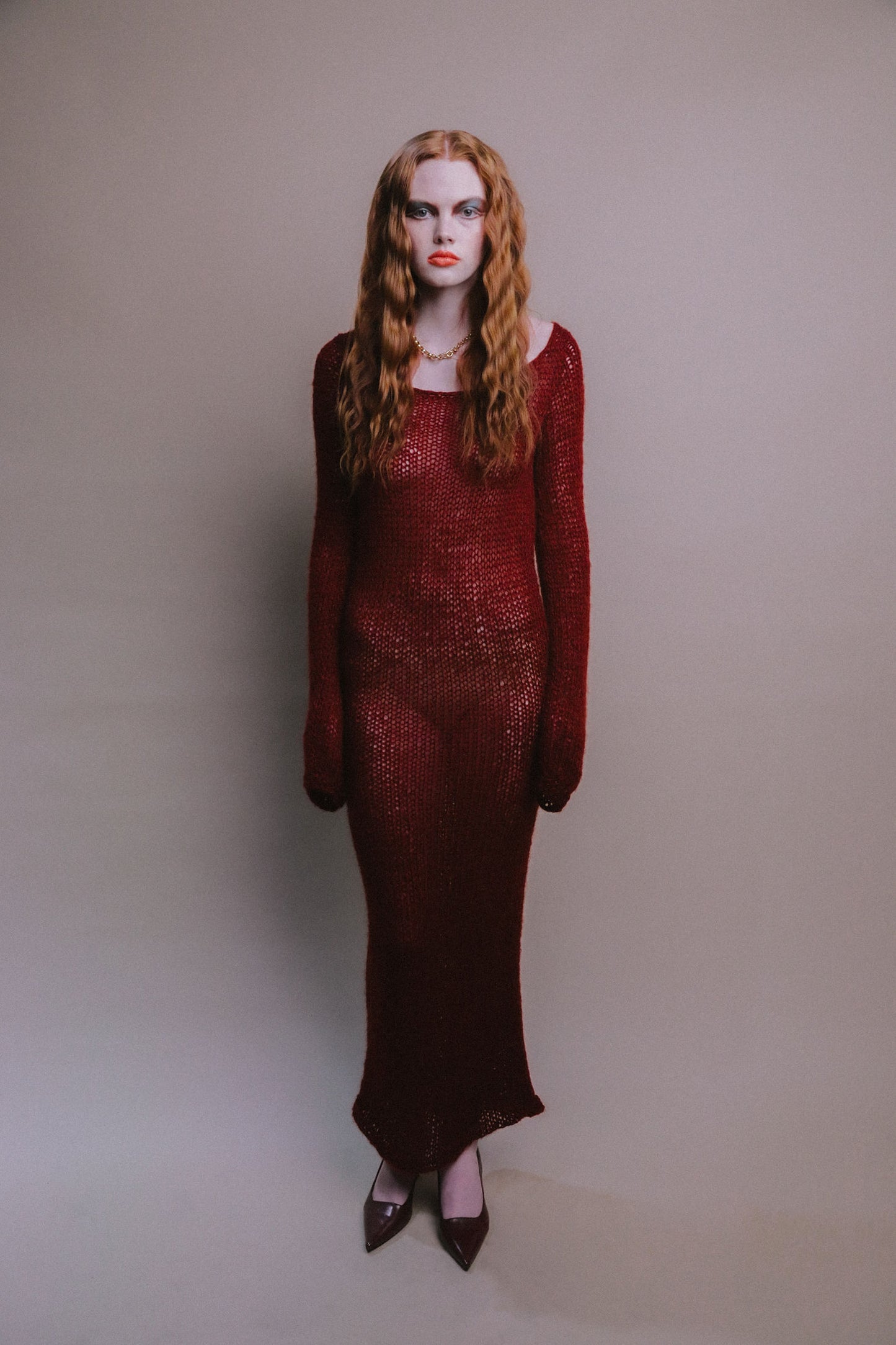 KATE DRESS / OXBLOOD RED