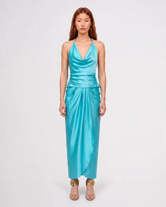 HALTER TOP / CARIBBEAN BLUE
