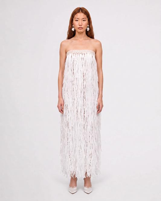 RAFFIA GOWN / IVORY