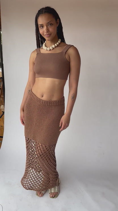 DUDA SKIRT / TAWNY BROWN